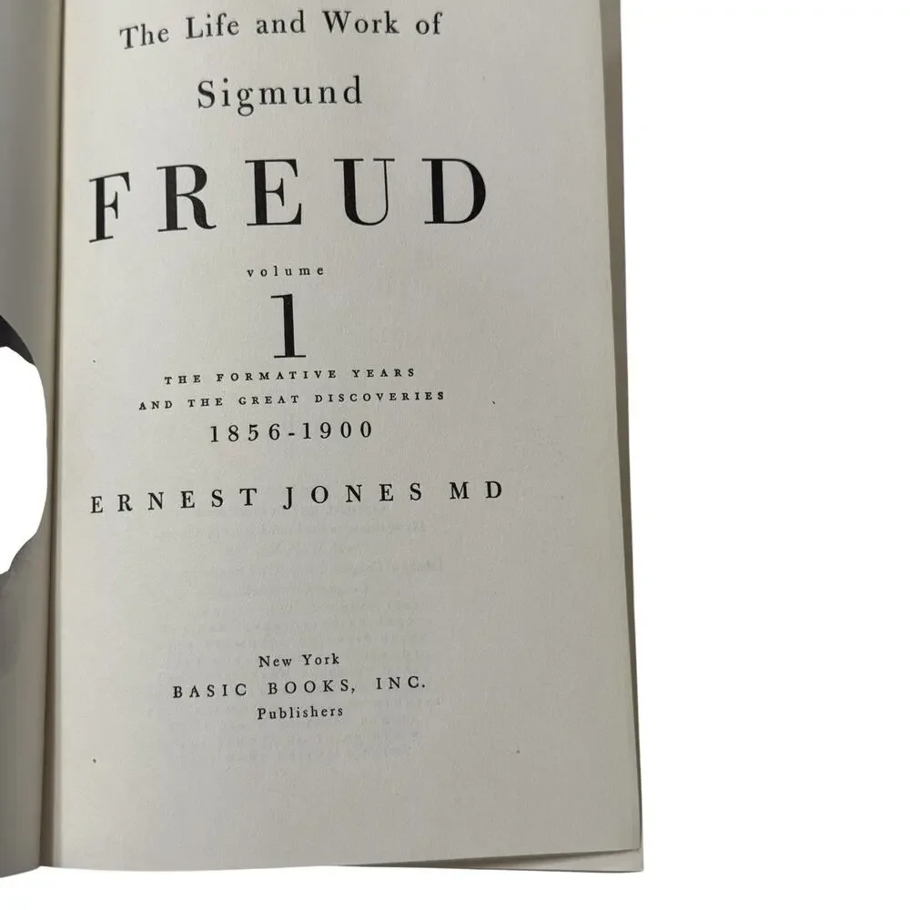 Ernest Jones THE LIFE AND WORK OF SIGMUND FREUD 3 Vol Set Basic Books 1950s